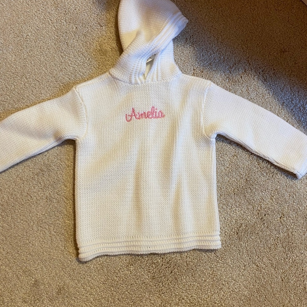 Embroidered sweater baby girl 18 months “Amelia”